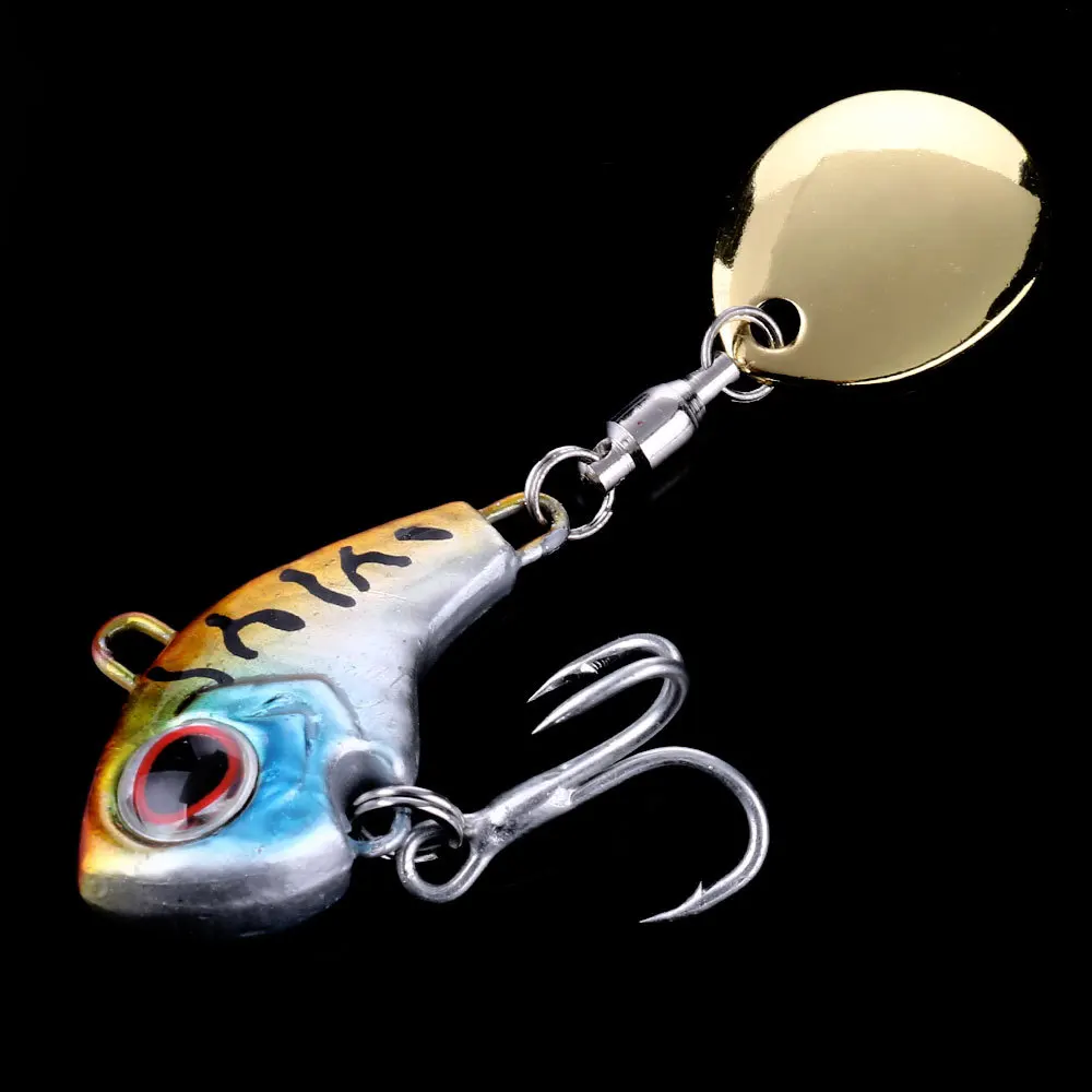 1Pcs 9g/16g Metal Mini VIB Spoon Spin Sequin Lure Tackle Pin Hard Bait Crankbait Vibration Spinner Sinking Fishing Set | Спорт и