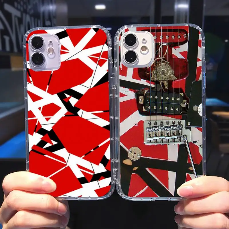 

Eddie Van Halen Graphic Guitar Phone Case For iphone 13 12 11 8 7 plus mini x xs xr pro max Transparent soft