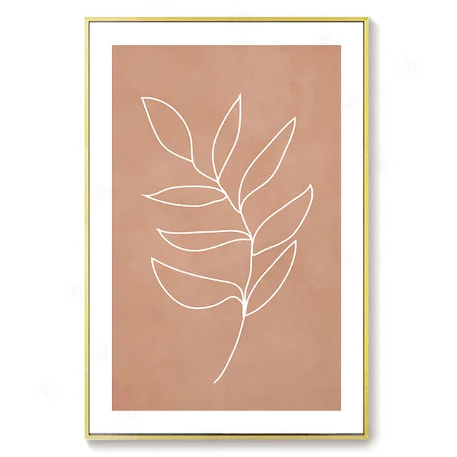 

Japanese Style Abstract Vintage Girl Minimalist Canvas Painting Leaf Posters and Prints Wall Art Pictures for Living Room Home