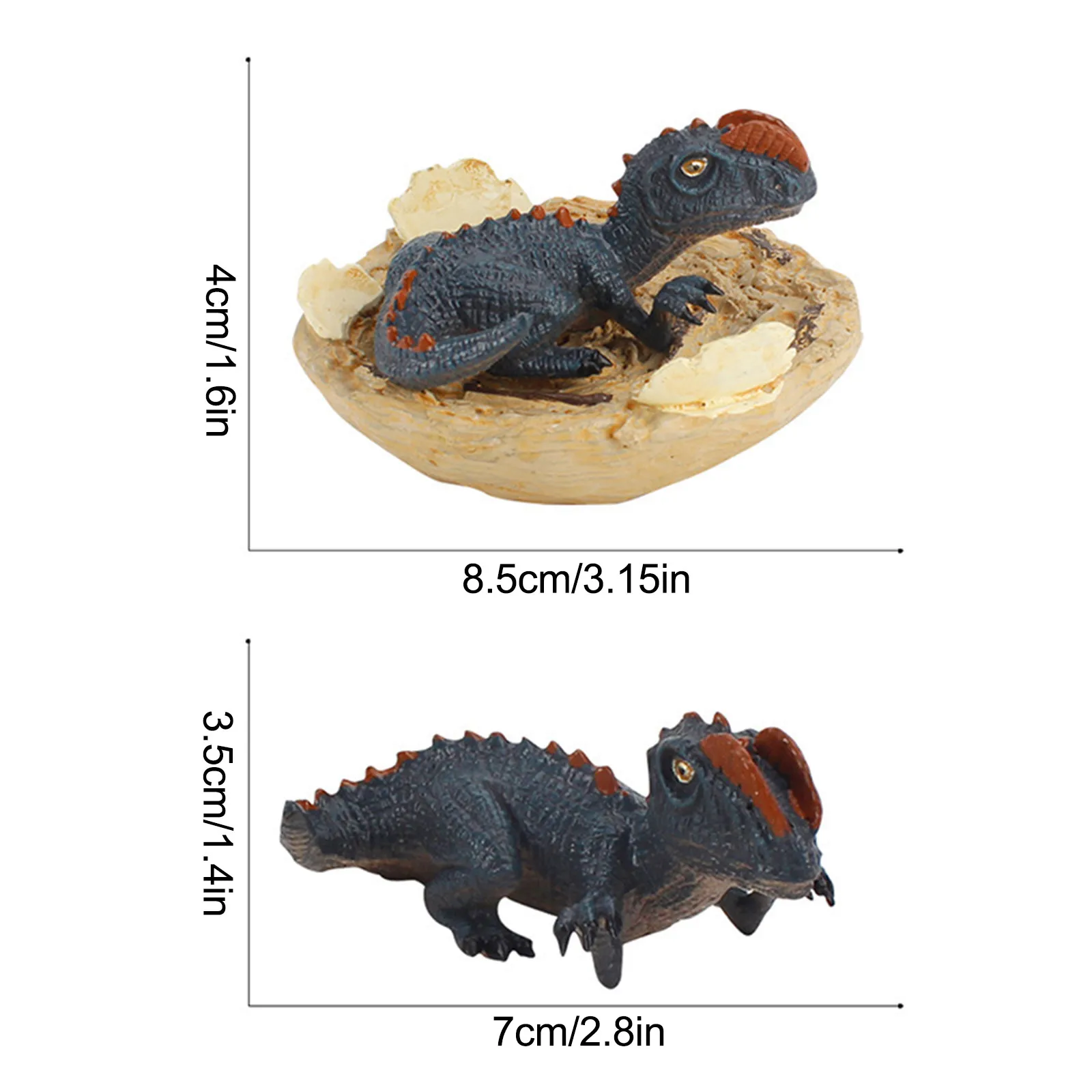 

6 Pcs Dinosaur Figurine, Half Hatching of Dinosaurs Shell Broken Dinosaur Model Toy for Kids Toddler Education Home Decor