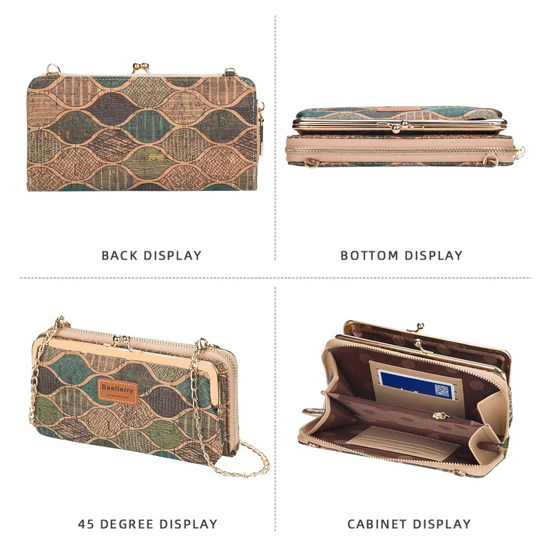 Новинка Женский кошелек через плечо для сотового телефона многофункциональный