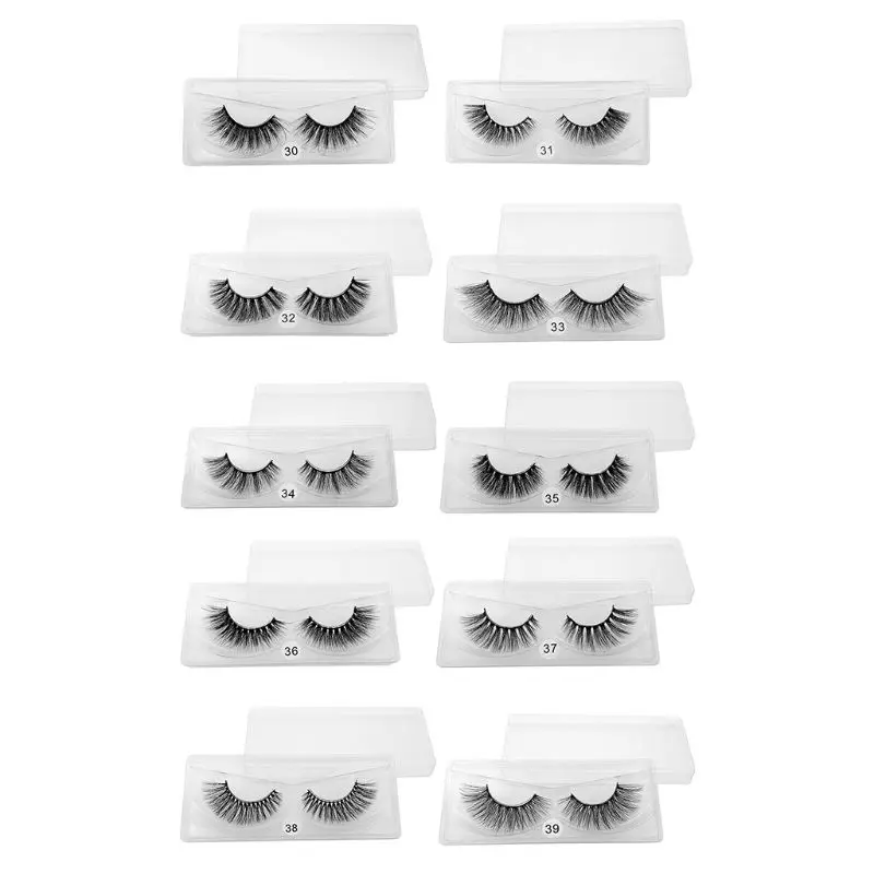 

10/20/30/40/50 Pairs Natural Mink Eye Lashes Long Thick Soft Fake False Eyelashes Beauty Makeup Tool