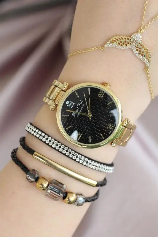 Erb Золотистый металлический ремешок для часов женские часы и браслет котла |