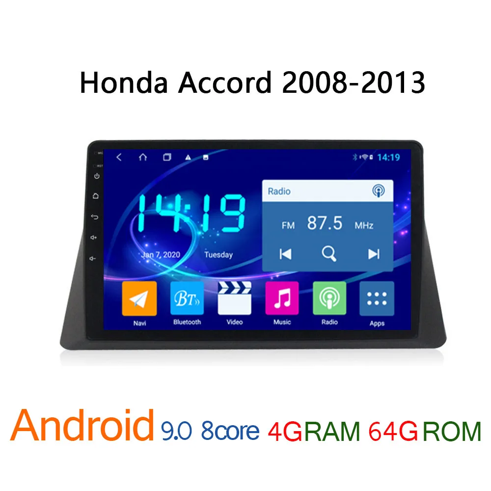 Автомобильный мультимедийный плеер для Honda accord 2008 2013 4G + 64G 8 ядер android Авторадио GPS