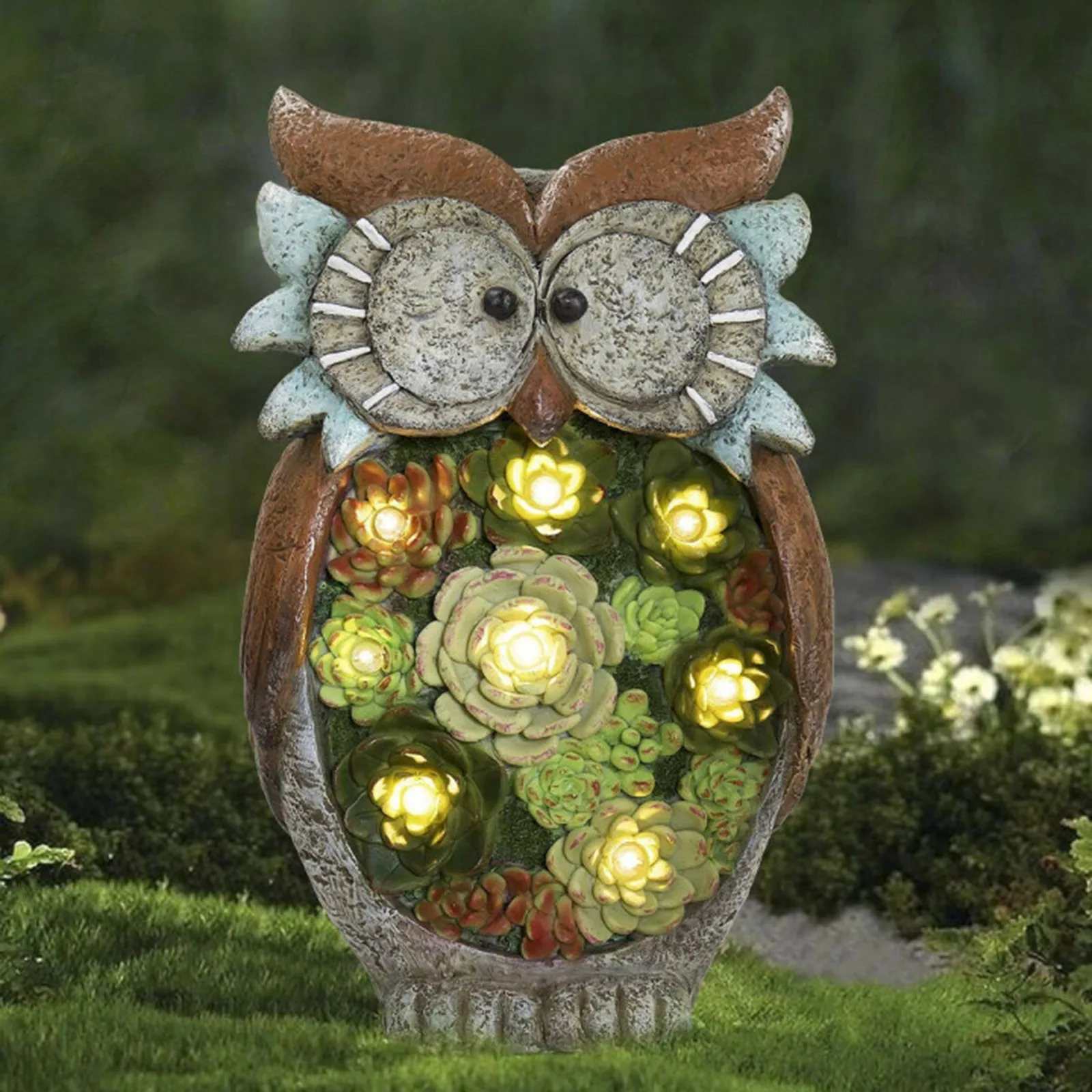 

Waterproof Solar Power LED Light Garden Path Yard Lawn Owl Animal Ornament Lamp Outdoor Garden Decor Accessories Statues