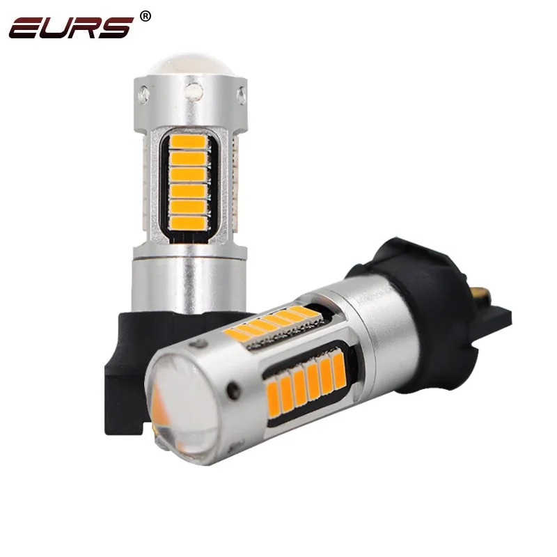 Светодиодная лампа указателя поворота EURS PW24W PWY24W 4014 30smd DRL дневные ходовые огни