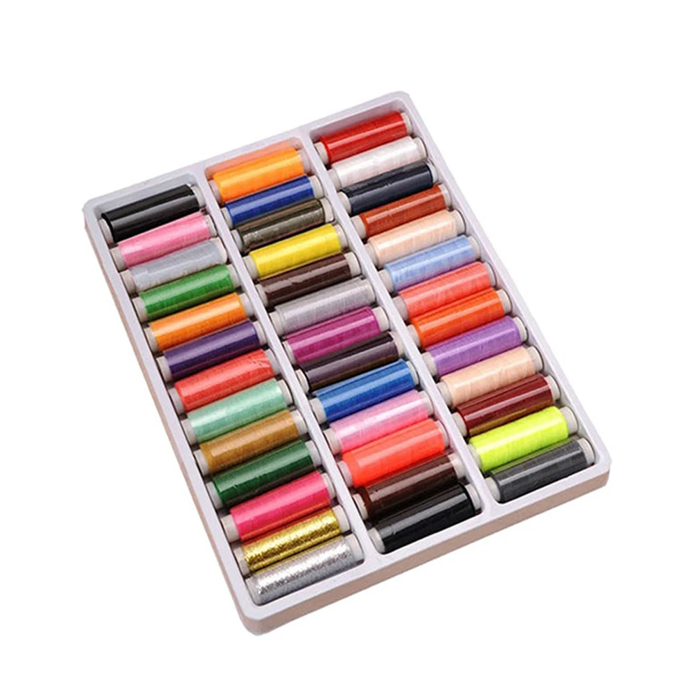 39 штук швейные нитки разноцветные Полиэстеровая рулонная машина ручная вышивка