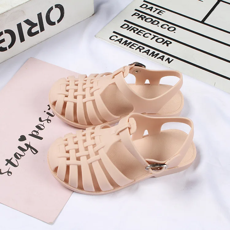 

Summer new fashion hollow solid color baby girls casual flat sandals toddler girl shoes