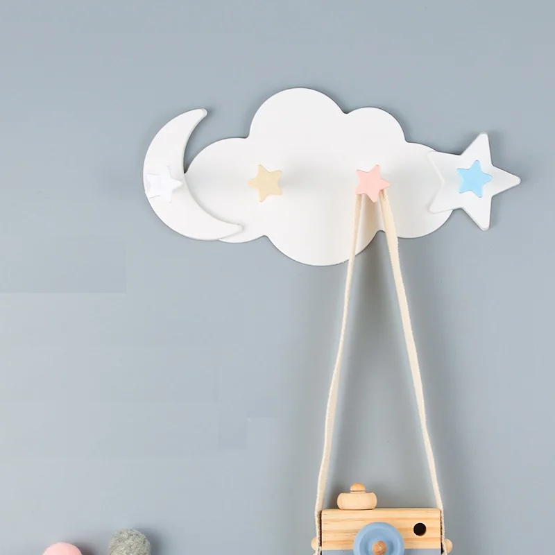 Настенная вешалка для одежды с 4 крючками подвесная полка хранения вещей