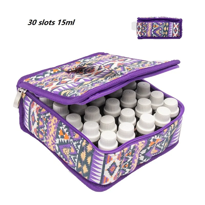 

30Slots 15ml Essential Oil Case for DoTERRA Young Living Oil Portable Aromatherapy Carrying Hanging Organizer Travel Storage Bag