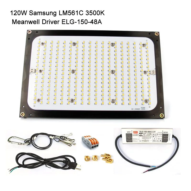 120 Вт 240 Вт samsung LM301B светодиодный светильник для выращивания квантовой доски 3000 К 3500 К полный спектр драйвер Meanwell для комнатных палаток растений - Испускаемый цвет: 120W LM561C 3500K