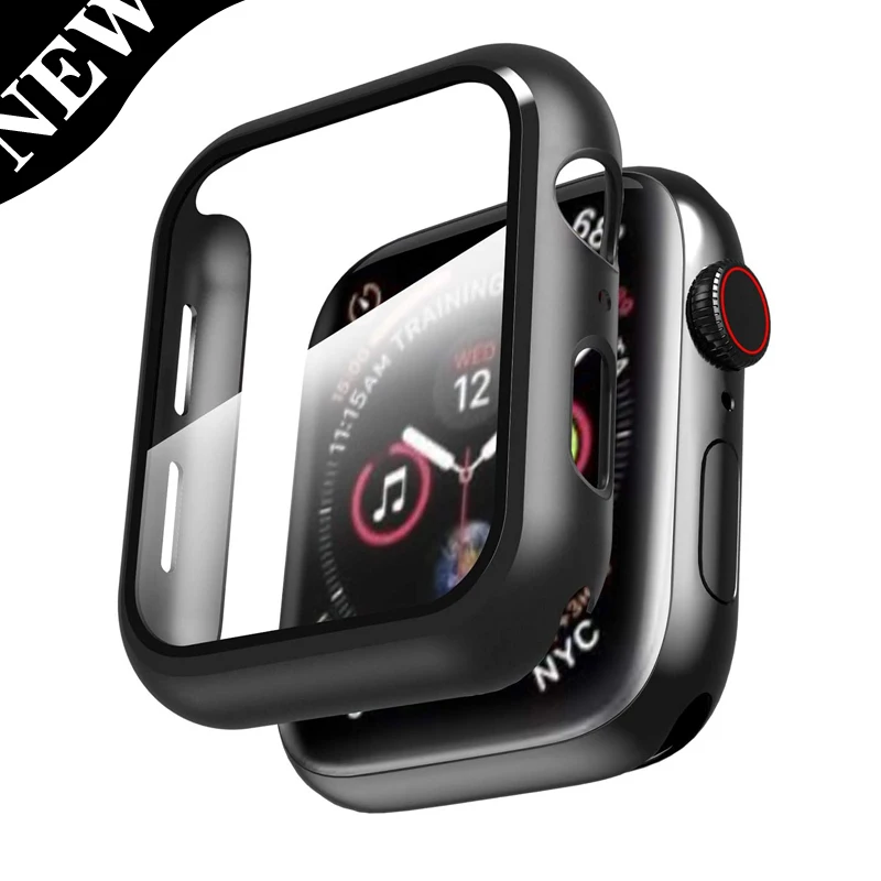 Чехол + Защитная пленка на экран для наручных часов Apple watch 44 мм 40 42 38 версия iwatch