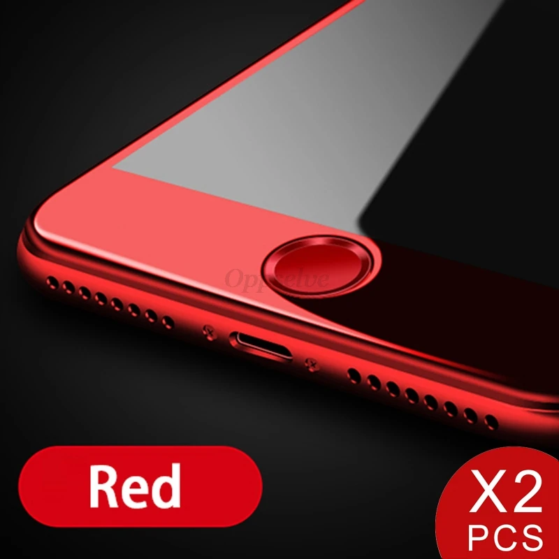 2 шт для iphone наклейки на кнопку "домой" touch id iphone 6/7/5 наклейки на кнопку "домой" iphone 7 6S 8 кнопка наклейка Поддержка touch id дома - Цвет: Red 2PCS