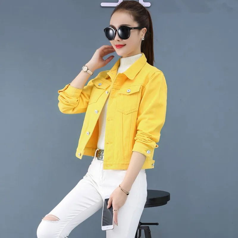 Джинсовая куртка UHYTGF для женщин милая джинсовая девушек на весну и осень