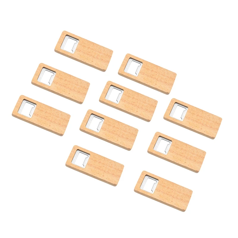 

Wood Beer Bottle Opener Wooden Handle Corkscrew Stainless Steel Square Openers Bar Kitchen Accessories Party Gifts
