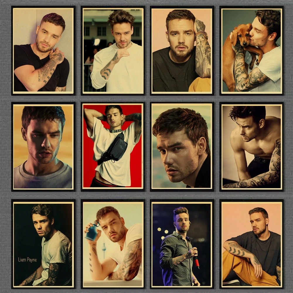 

Vintage One Direction Member Liam Payne Retro Posters and Prints Painting For Home/Living Room/Bar Wall sticker