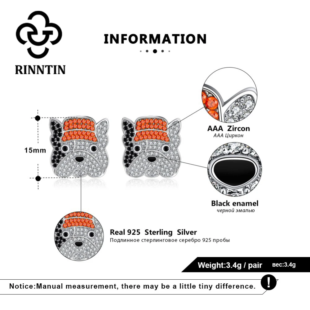 Rinntin 100% Стерлинговое Серебро 925 пробы ювелирные изделия французская шпилька в