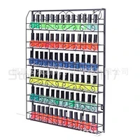 yonntech 6 tier black nail polish display wall rack metal organizer hold 120 bottles