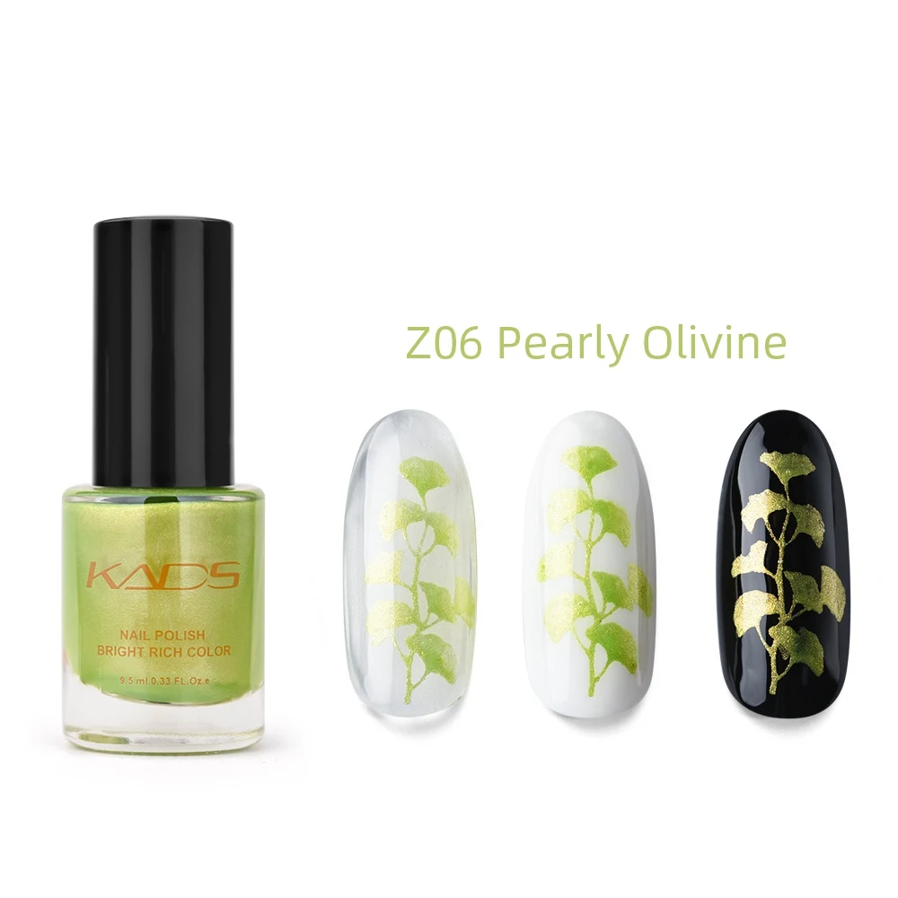 Z06 KADS 9,5 мл жемчуг стемпинг ногтей покрытие для шаблон штамповочных плит жемчуг кирпич красный штамповка лак для ногтей маникюр штамп инструмент - Цвет: Z06