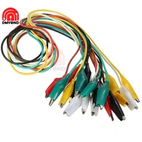 10pcs 5 color belt wire alligator clips electronic diy sheath electric clip double headed test clip power supply test lead cable