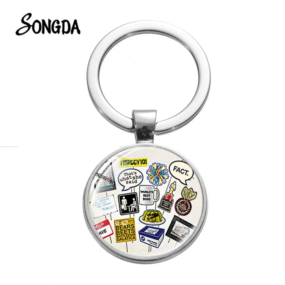 С рисунком из мультфильма нижнее белье с управлением ТВ шоу брелок Дуайт Шрут