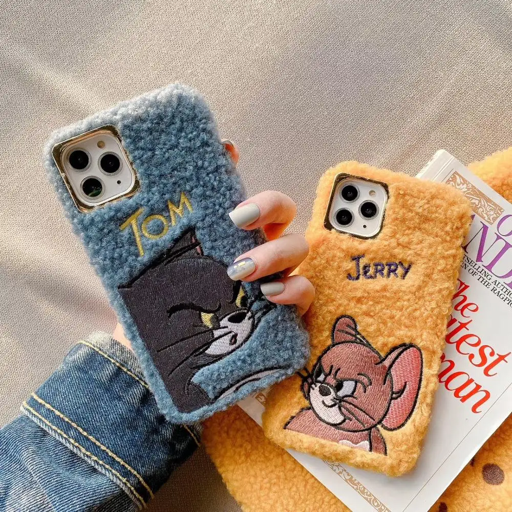 Для iPhone 11 Pro Max X XS XR Duffy Bear Monsters Tom Jerry Forky меховой пушистый теплый чехол для iPhone 7 8 Plus