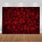 Виниловый фон для фотосъемки с цветами, свадебный фон для фотосъемки, фон с красной розой для фотостудии, фон для фотосъемки