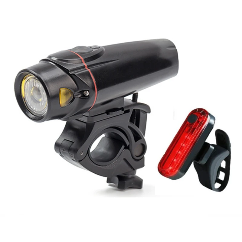 

Комплект велосипедных фар, передний свет и задний фонарь для ночных поездок, подходит для всех горных и дорожных велосипедов, кемпинга и т. Д...
