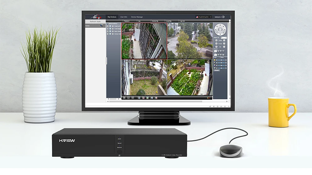 H. VIEW 8ch 400W CCTV камера системы PoE H.265 CCTV камера системы 4mp комплект видеонаблюдения PoE 48V комплект видеонаблюдения Full HD
