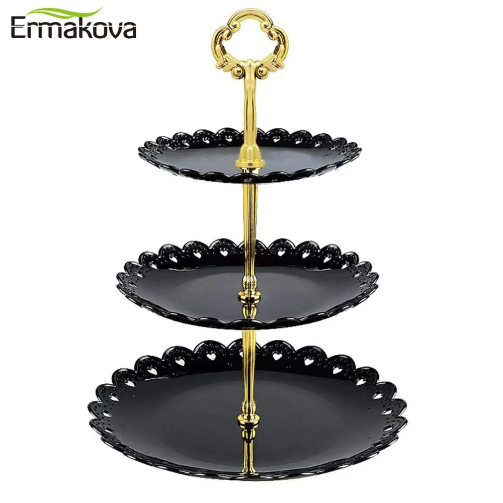 ERMAKOVA 3 Уровня подставка для торта и тарелка фруктов пирожных десерты фрукты