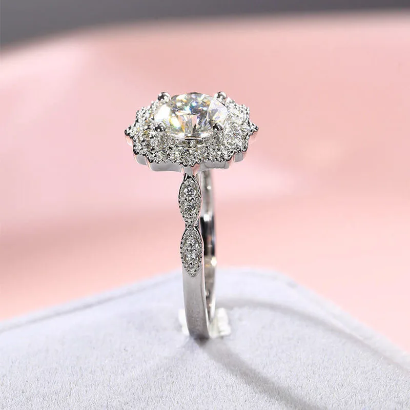 2019 Роскошное винтажное обручальное кольцо из розового золота/белого золота 2