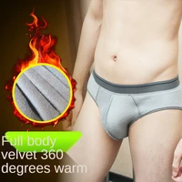 3pcs winter thickened underwear mens briefs mens plush briefs warm autumn and winter shorts large loose bottoms