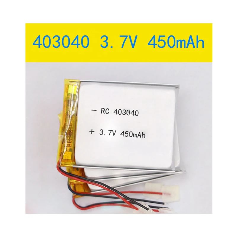 403040 Lithium Ion Polymer Battery 3.7V 450mAh Bluetooth GPS PSP EBook DVD MP4 Speaker Mobile Video Games Tablet | Электроника