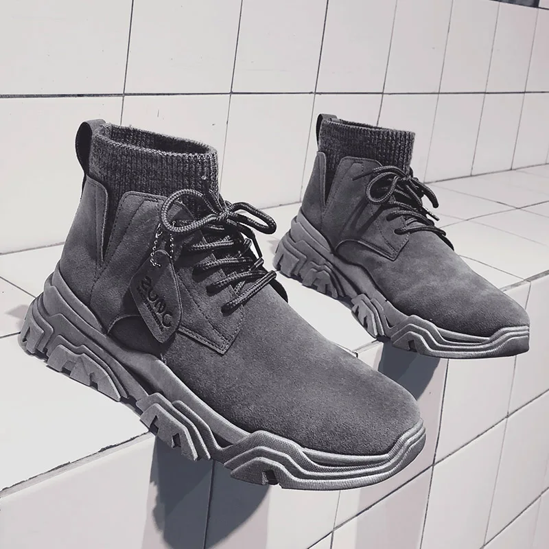 Уличные походные полуботинки осенне-зимние мужские Ботинки Martin высокие носки в