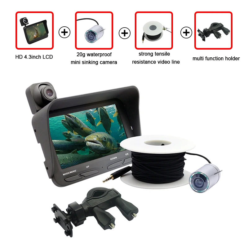 WILDGAMEPLUS X2B X3 Подводные рыбные камеры 600TVL 4,3 дюймов рыболовные камеры видео Rceording рыболокаторы камеры