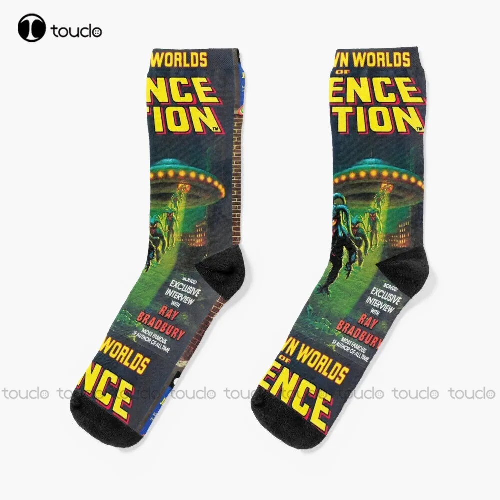 

Дневник Триффидов НЛО инопланетянин вторжение комиксов Обложка Носки коричневые носки Рождество Новый год подарок 360 ° цифровая печать выс...