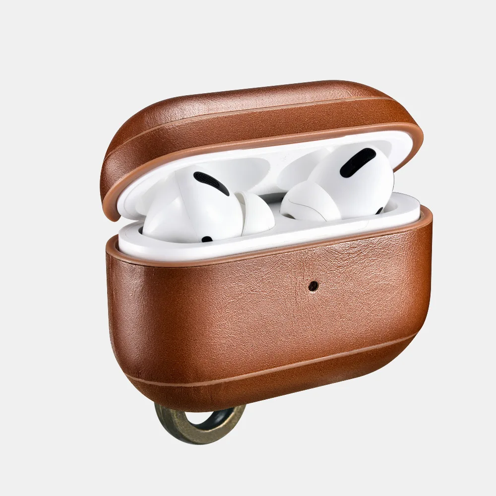 Кожаный чехол bluetooth наушники airpods pro дешевый защитный из искусственной кожи |