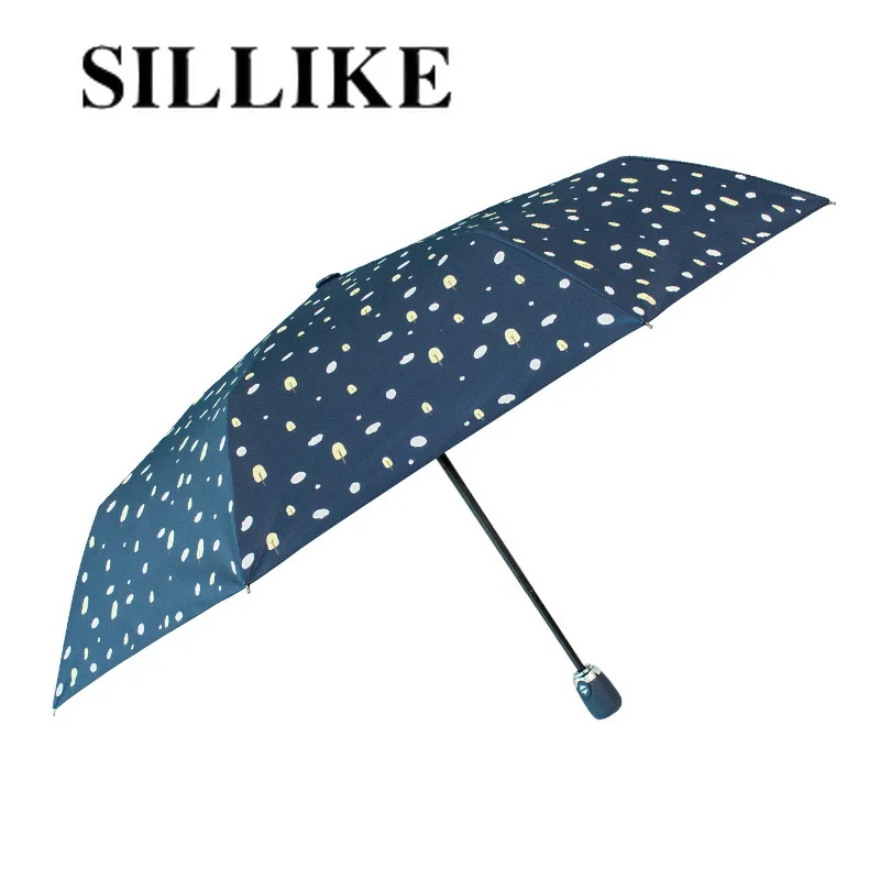 

Automatic Tri-Fold Custom Umbrella Korean Goddess Small Clear Advertising Umbrella Tri-Fold Ins Custom Umbrella