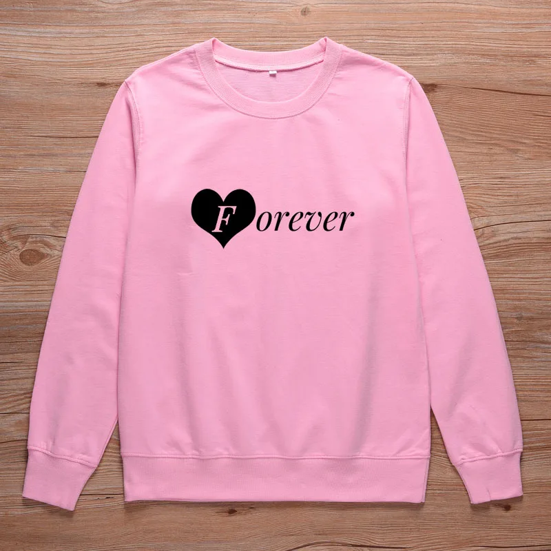 ONSEME Best Frieds Forever Print Harajuku Толстовка для женщин 80s 90s свитшот в стиле грандж лучшие друзья соответствующие BFF Friend Топы S-31 - Цвет: Pink-Forever