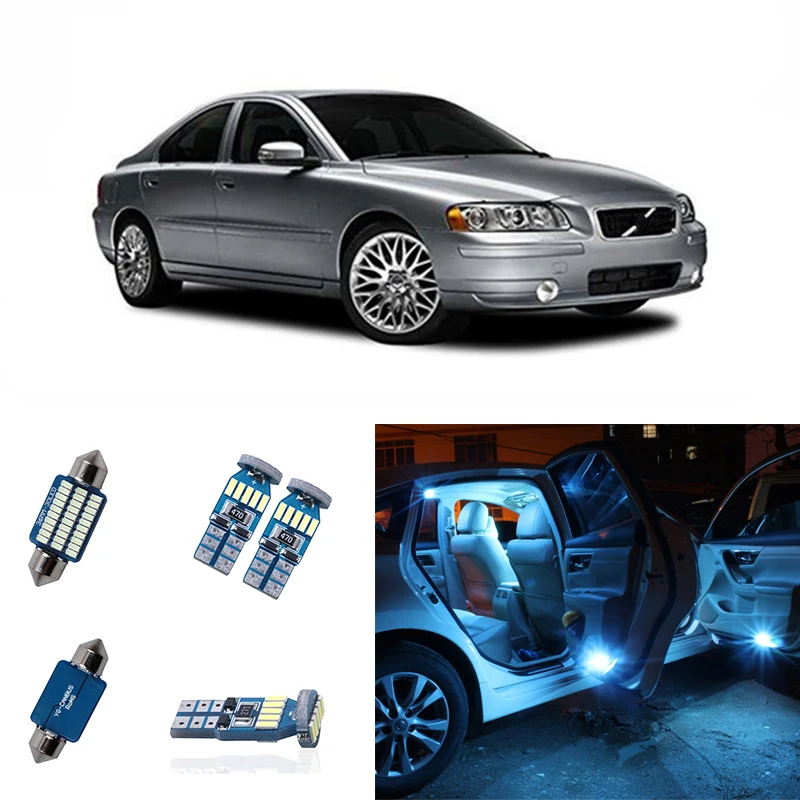 19 шт. canbus салона светодиодный светильник лампы Комплект для volvo s60 седан 2000 2007 2008