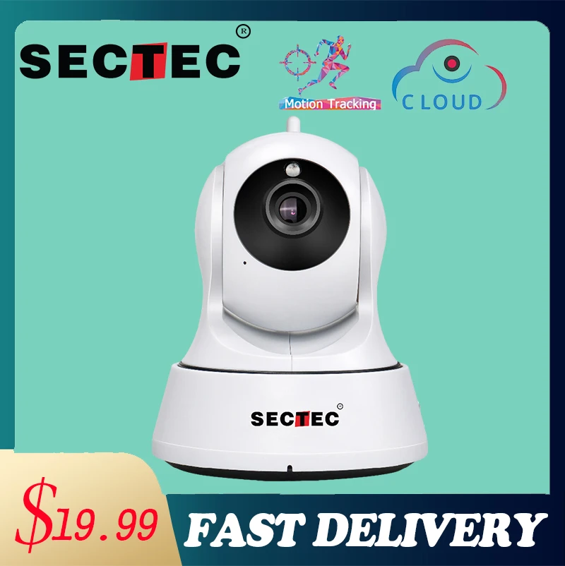 IP камера SECTEC 1080P облачная с поддержкой Wi Fi и ИК подсветкой|Камеры видеонаблюдения|