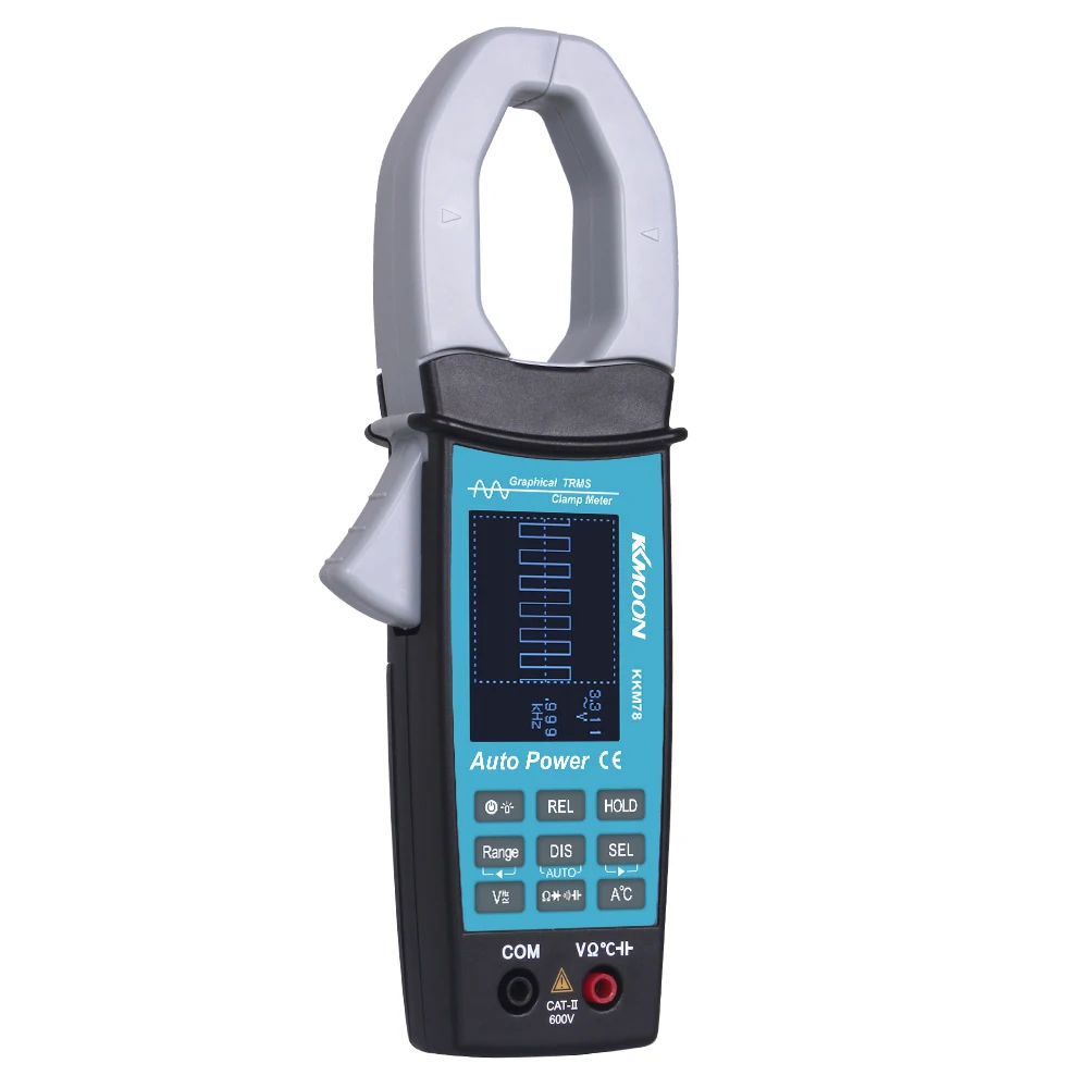 

600V True RMS Digital Clamp Meter with AC V/A Waveform Display Multimeter Oscilloscope 2-in-1 Noncontact Current Waveform Tester
