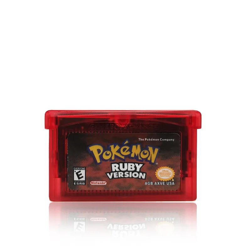 

Игровая карта Pokemon NDSL GBA GB GBC GBM SP, картридж для видеоигр Ruby Firered Изумрудный Сапфир, картридж для консоли на английском языке