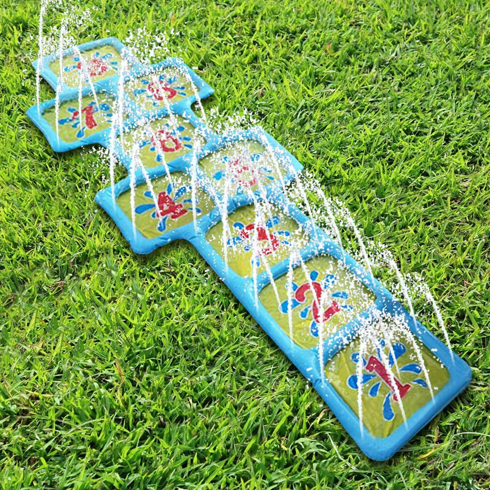 

Water Sprinkler Children Pool Playing Courtyard Inflatable Toy Number Accessories Outdoor Game Mat Summer Hopscotch Spray Splash