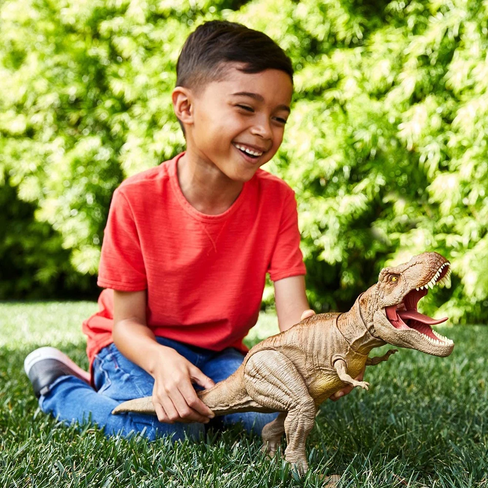 jurassic world tyrannosaurus rex dinosaur toy camp cretaceous with primal attack feature sound realistic shaking free global shipping