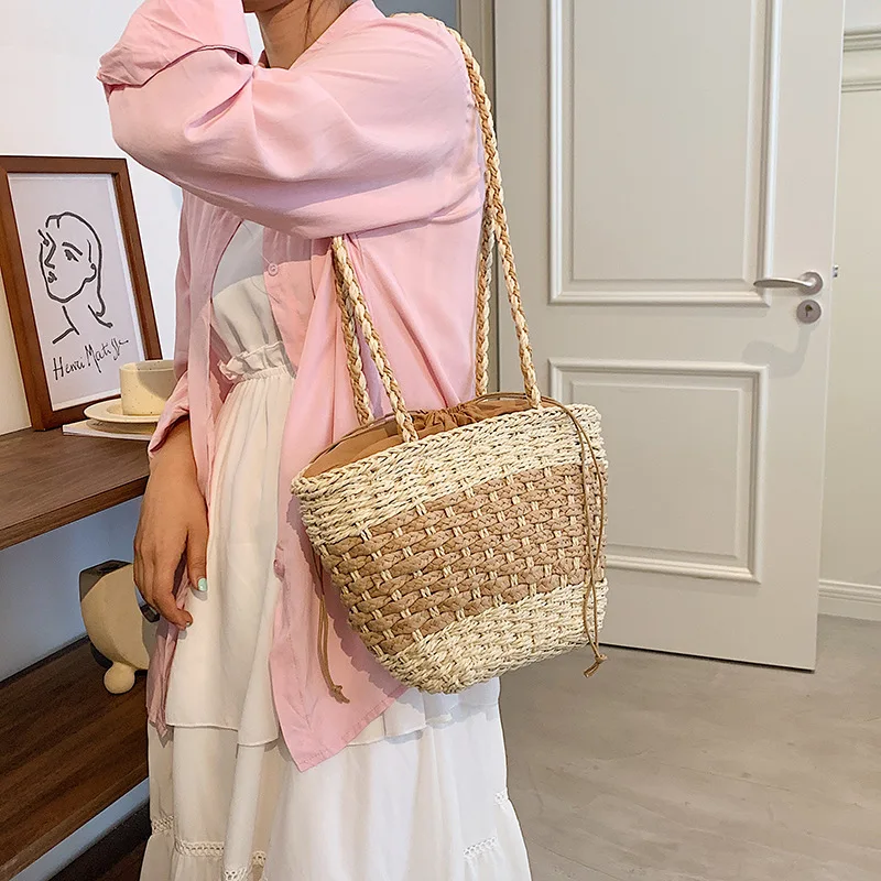 

High Quality Women Straw Handbags Fashion Ladies Travel Shoulder Bag Casual Female Crossbody Bags Summer Beach Messenger Bag New