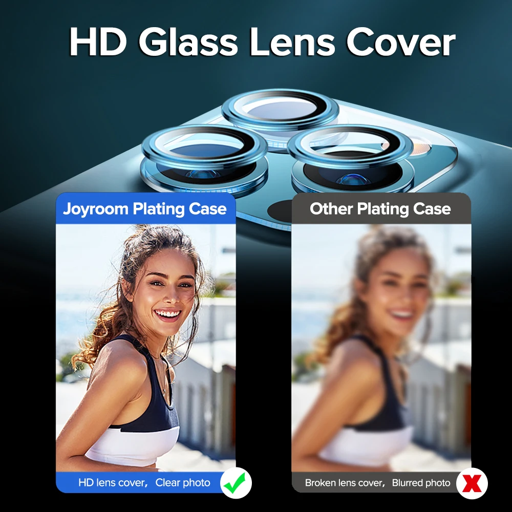 Plating Clear Case For iPhone 13 12 Pro Max Full Lens Cover Protection Anti-fall Soft TPU Phone Case For iPhone 13 12 Pro Cover