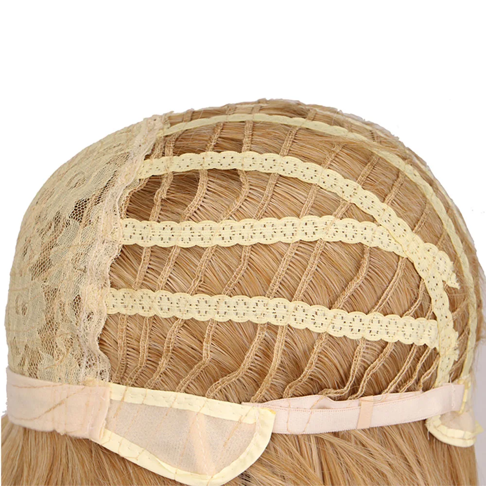 

QQXCAIW Long Natural Platinum Blonde Wigs with Bangs Silk Straight Cosplay Wig For Women Heat Resistant Hair