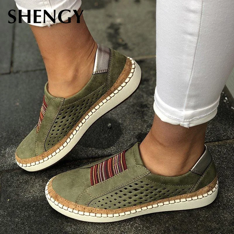 Новинка 2019 года женская обувь на плоской подошве кроссовки платформе слипоны из