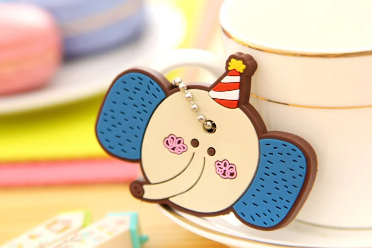 1 шт. силиконовый защитный чехол с мультяшным животным медведем для ключей